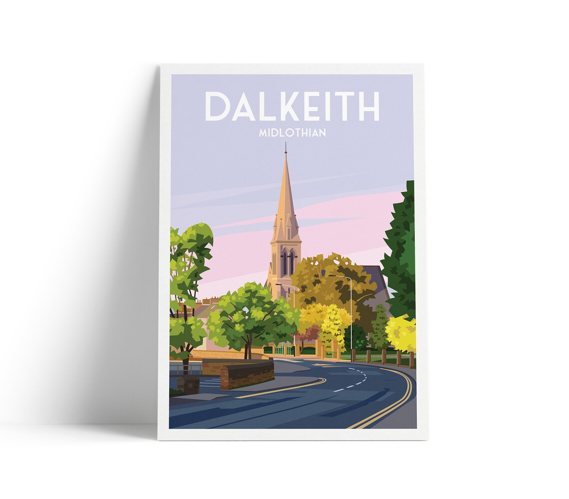 Dalkeith Travel Poster, East Lothian Scotland