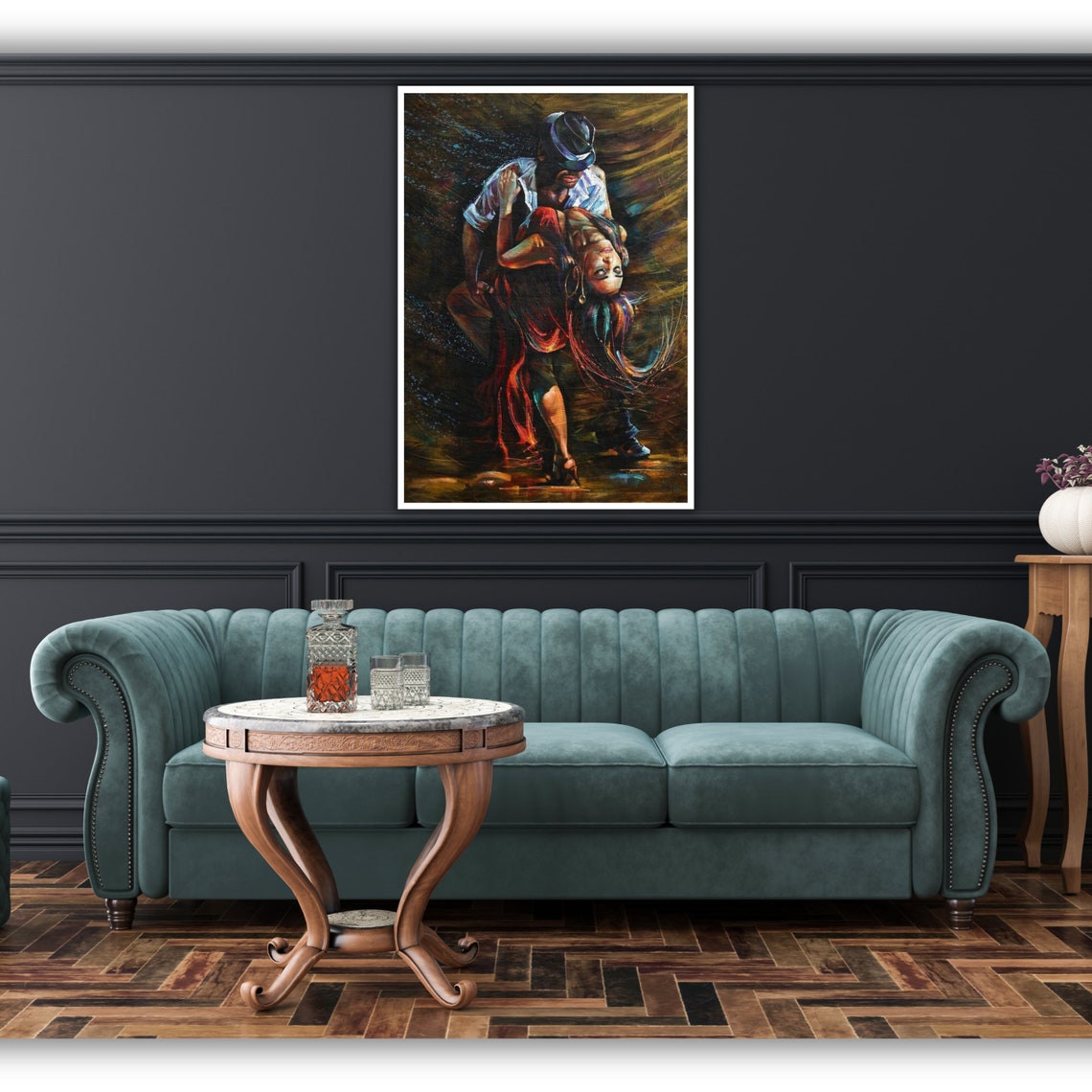 Dancing Couple Framed Art Print Ready To Hang Romantic Wall Decor Unique Gift For Couples - Image 5