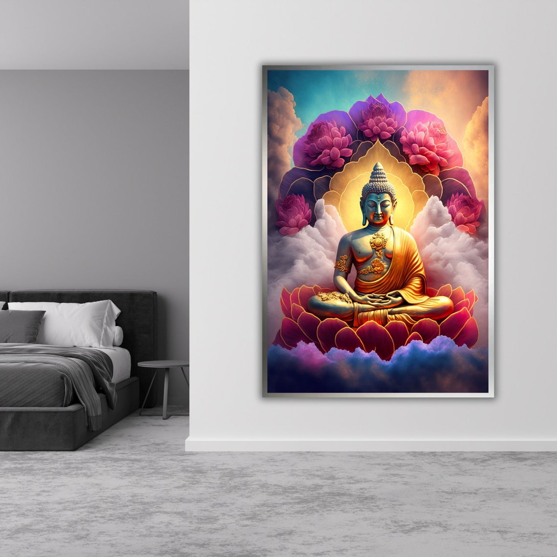 Framed Nature Buddha Ready To Hang Wall Art Spiritual Home Decor Zen Inspired - Image 5