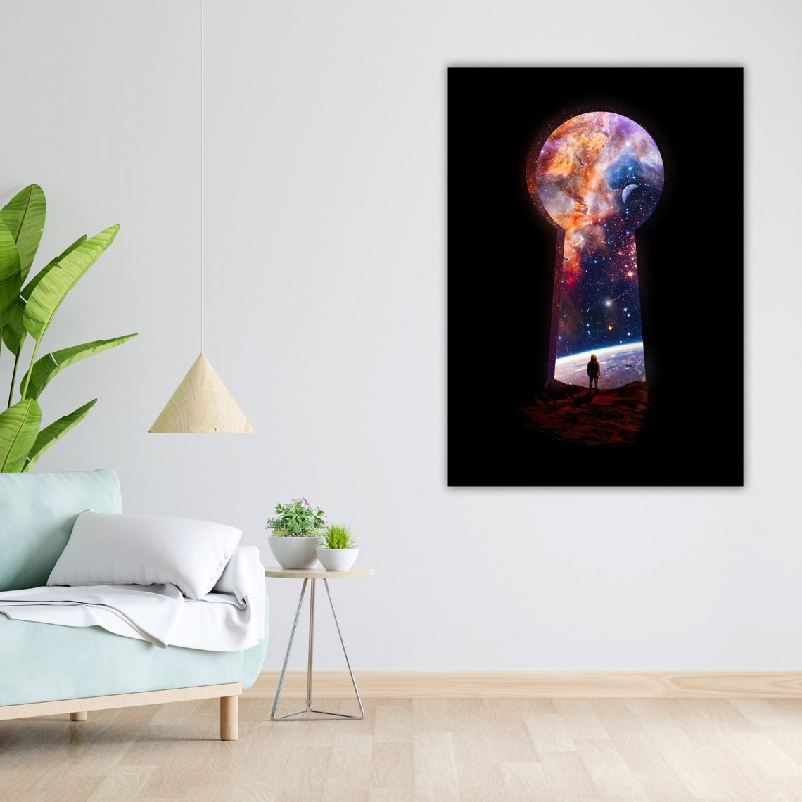 Keyhole Galaxy Portal Lone Explorer Starry Nebula Cosmic Space Poster - Image 5
