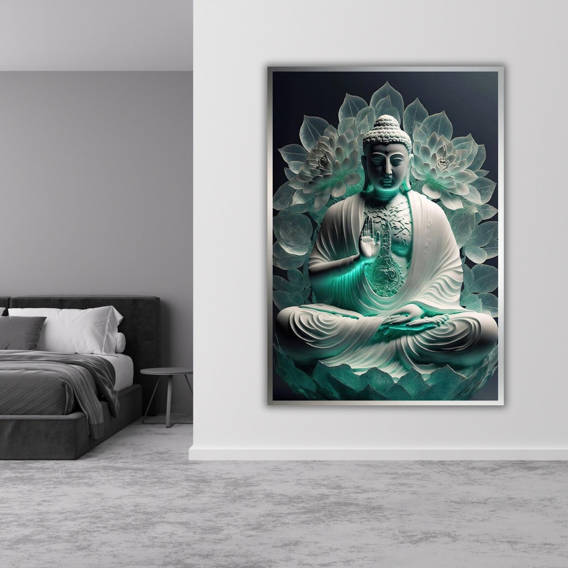 Buddha Print Nature Wall Art Ready To Hang Framed Art Zen Home Decor Spiritual Gift - Image 4