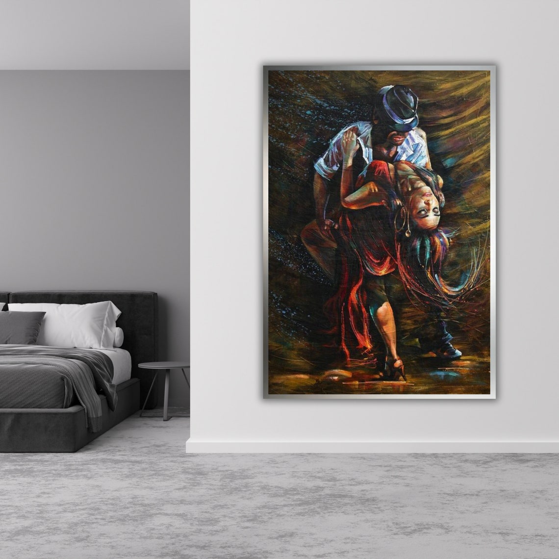Dancing Couple Framed Art Print Ready To Hang Romantic Wall Decor Unique Gift For Couples - Image 3