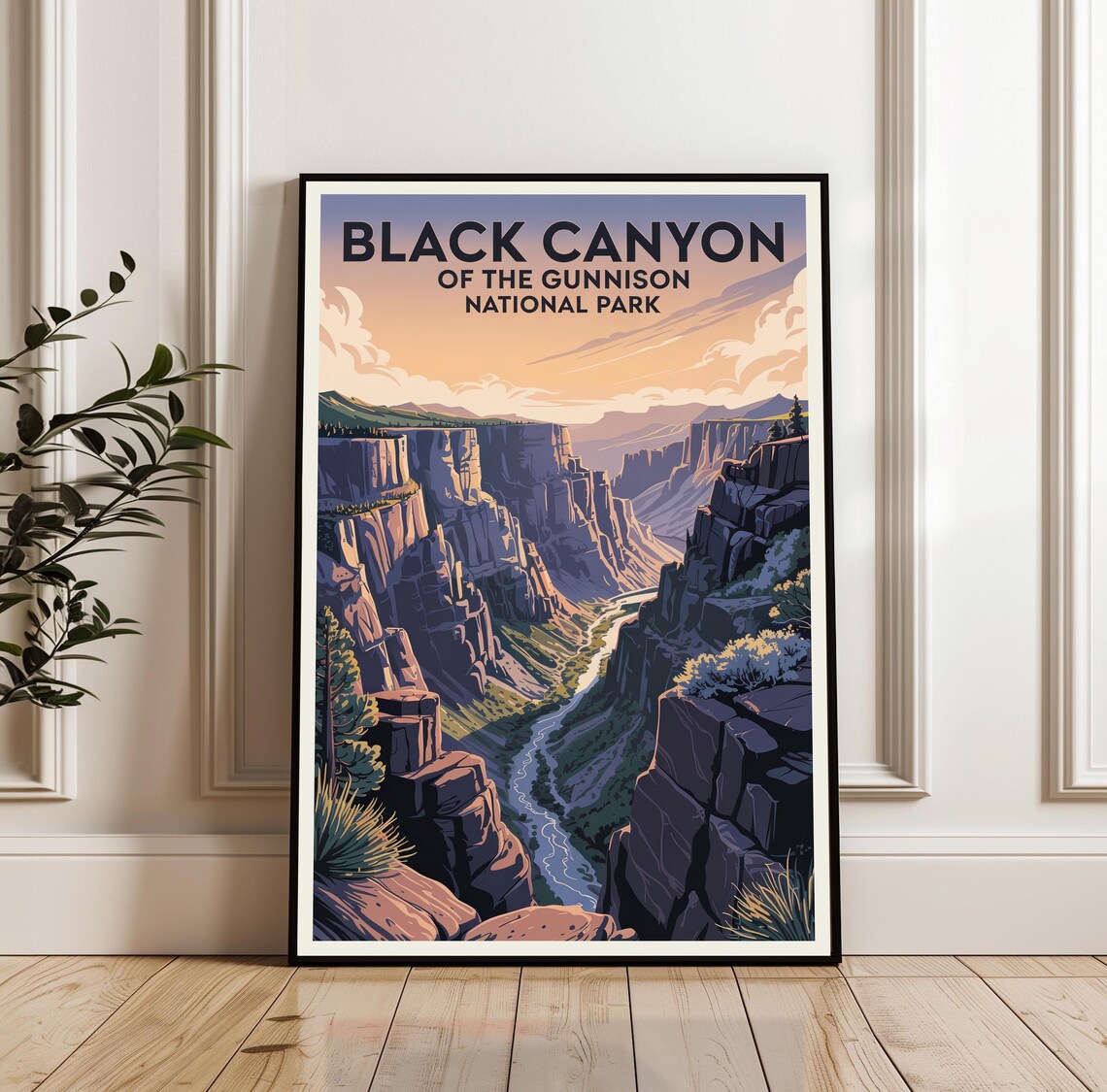Black Canyon Of The Gunnison National Park Vintage Travel Poster