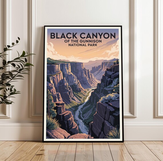 Black Canyon Of The Gunnison National Park Vintage Travel Poster