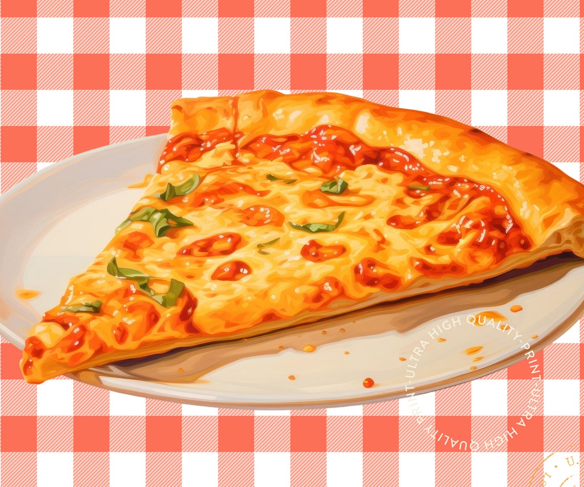 Pizza Club Timeless Comfort Food Retro Red Kitchen Wall Art Poster - Image 5