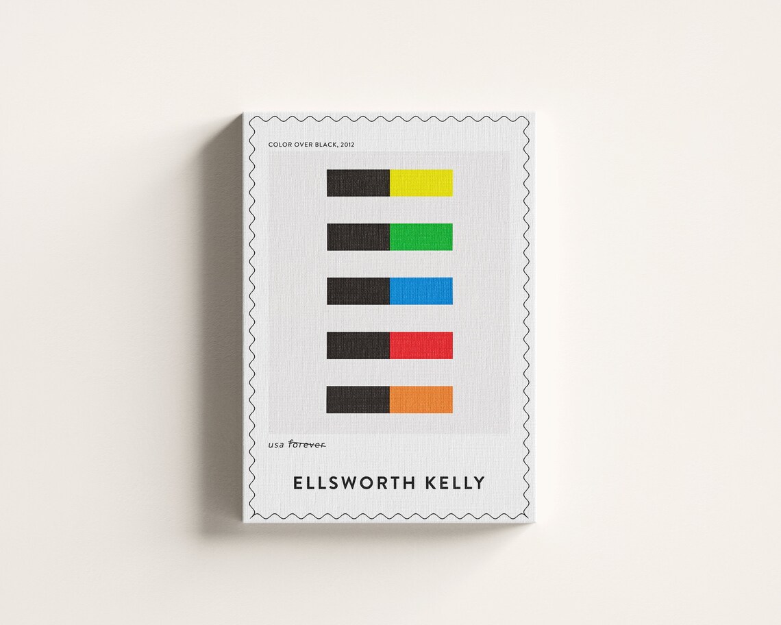 Ellsworth Kelly Color Over Black 2012 Geometric Color Bar Art Print - Image 2