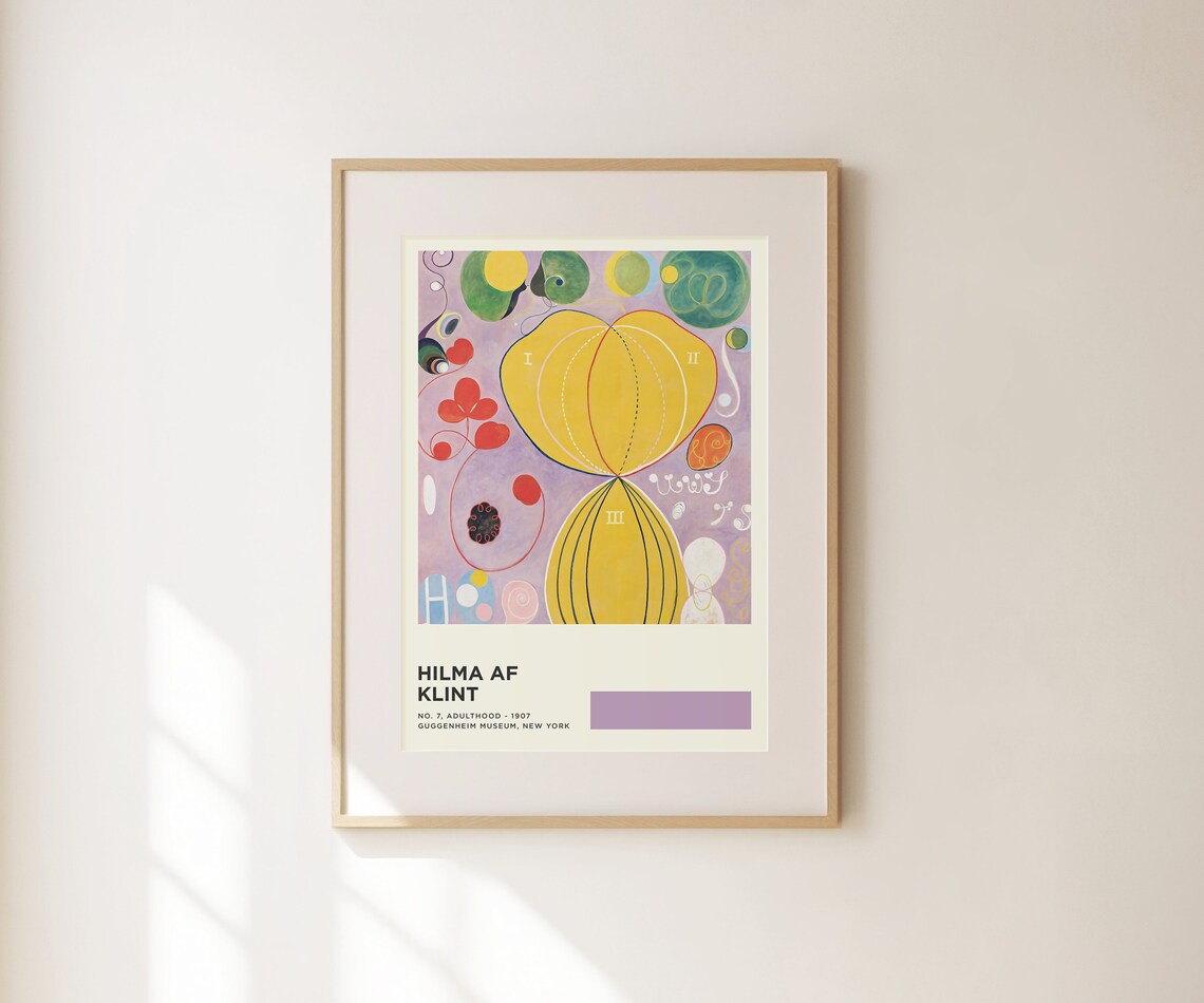 Hilma Af Klint No 7 Adulthood Purple Abstract Exhibition Wall Art Poster - Image 2
