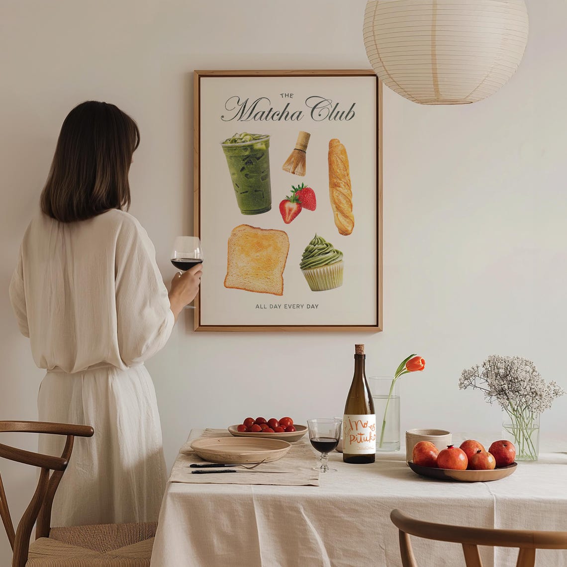 The Matcha Club Iced Matcha Latte Kitchen Collage Foodie Wall Art - Image 2