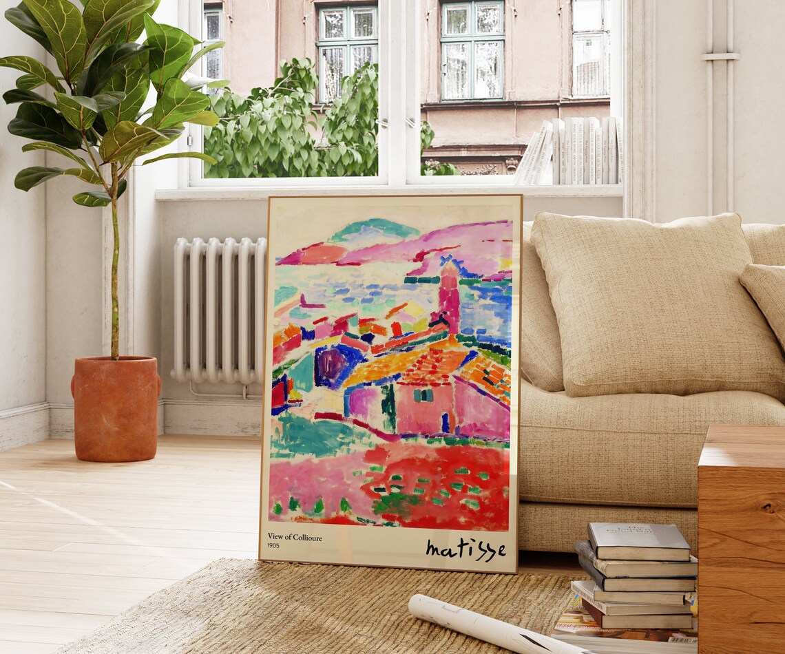 Henri Matisse View Of Collioure 1905 Fauvist Harbor Colorful Art Print - Image 3