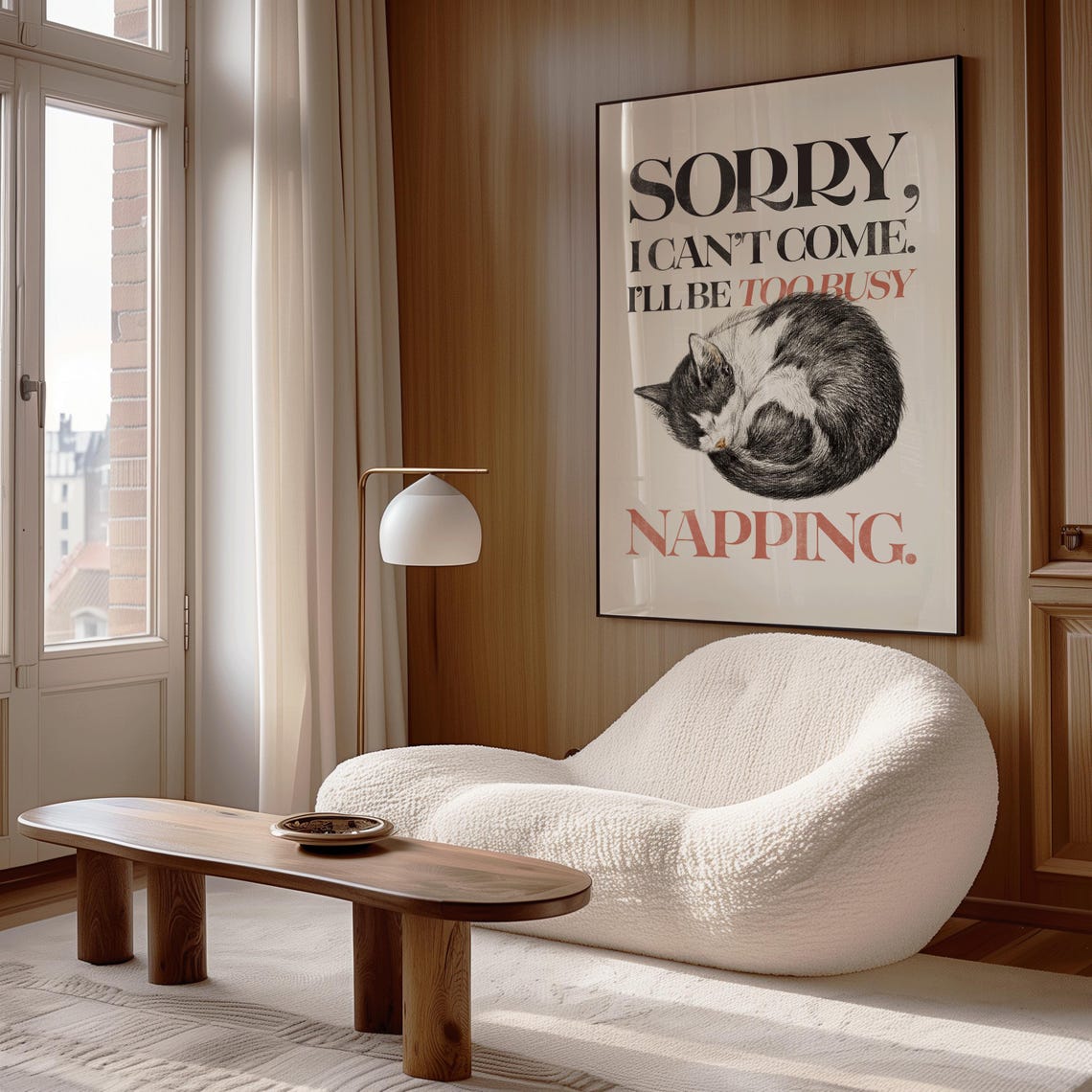 Im Too Busy Napping Print Homebody Wall Art Sleepy Art Hot Girls Art Self Care Poster Retro Preppy Wall Decor Girly Gifts Apartment - Image 2