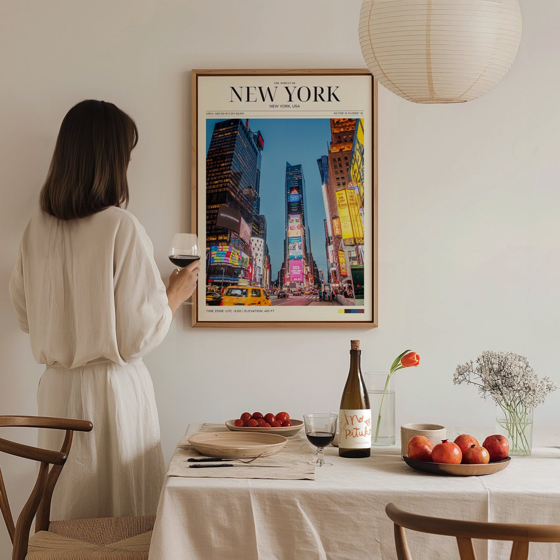 Travel Poster Street Of New York Poster Vintage Posters In New York Print New York Wall Art For Living Room Large Modern Office Wall Art - Image 3