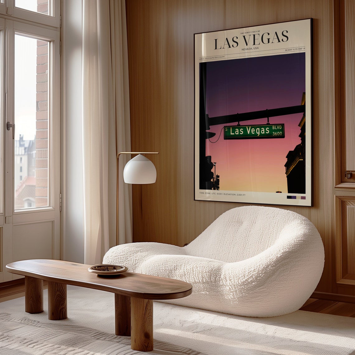 Travel Poster Las Vegas Strip Poster Las Vegas Sunset Print Las Vegas Wall Art For Living Room Large Modern Office Cities Wall Art - Image 4