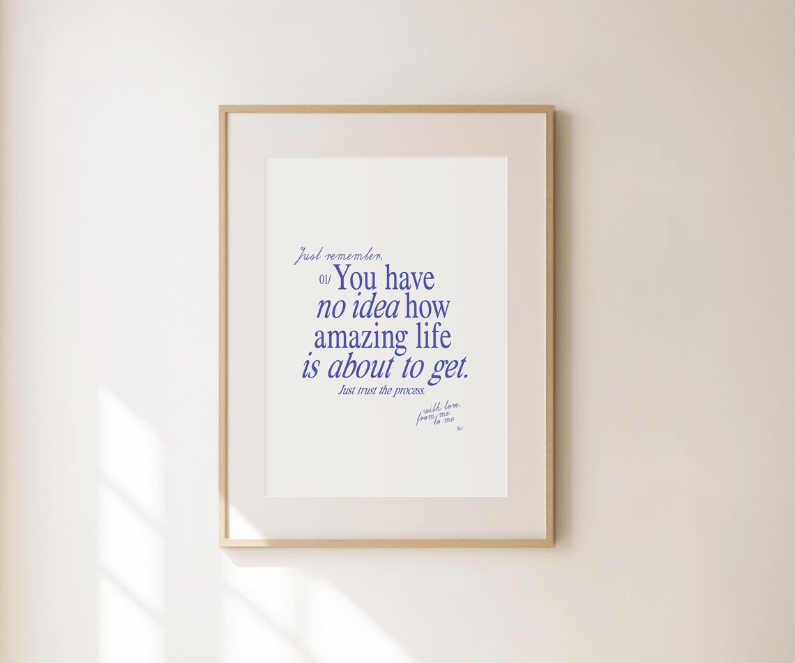 You Have No Idea How Amazing Life Is About To Get Blue Quote Poster - Image 3