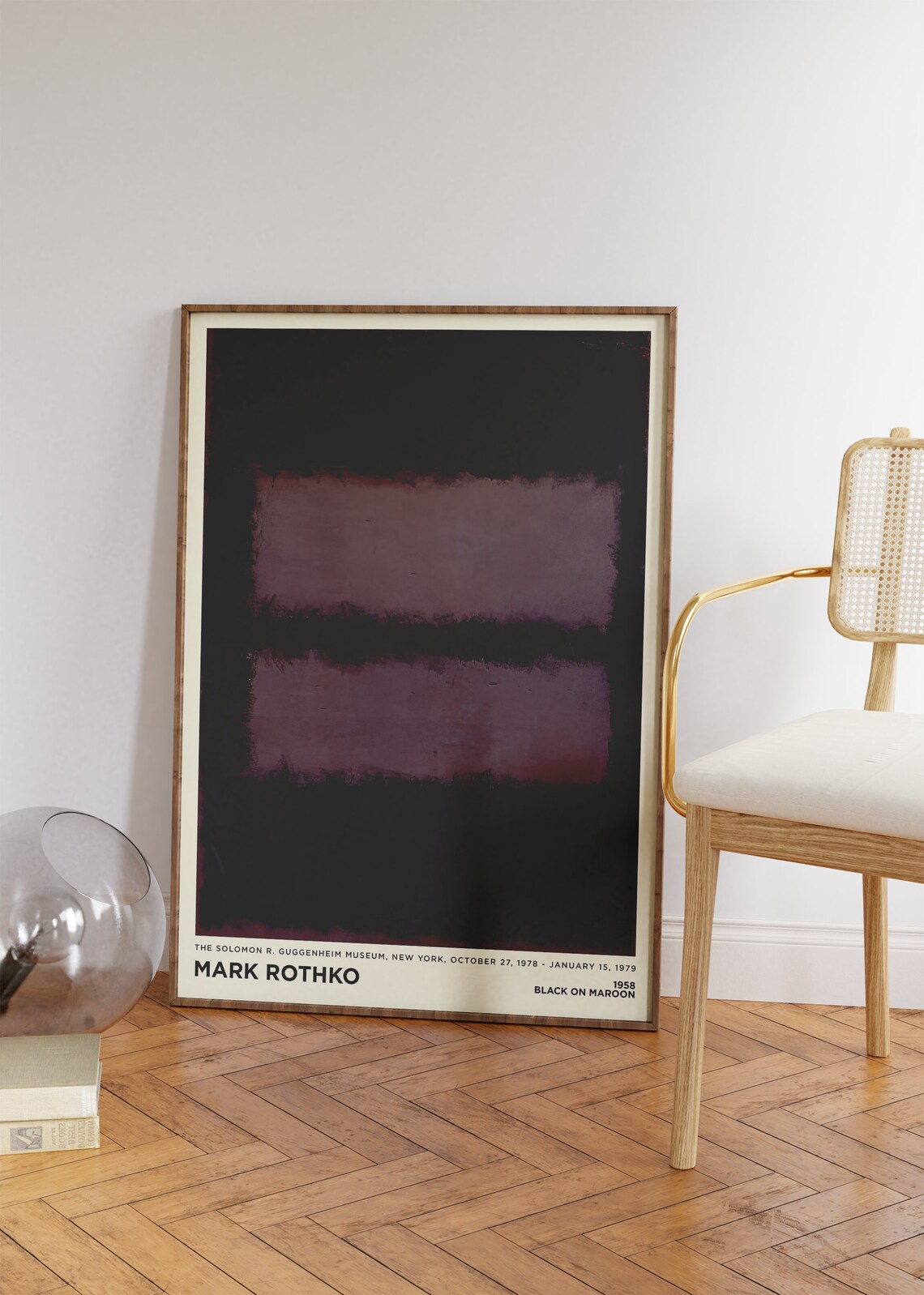 Mark Rothko Black On Maroon 1958 Dark Moody Color Field Art Poster - Image 2