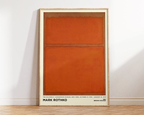 Mark Rothko Print Rothko Brown Orange Abstract Wall Art Large Abstract Wall Art For Living Room Office Wall Art Mid Century Modern Retro