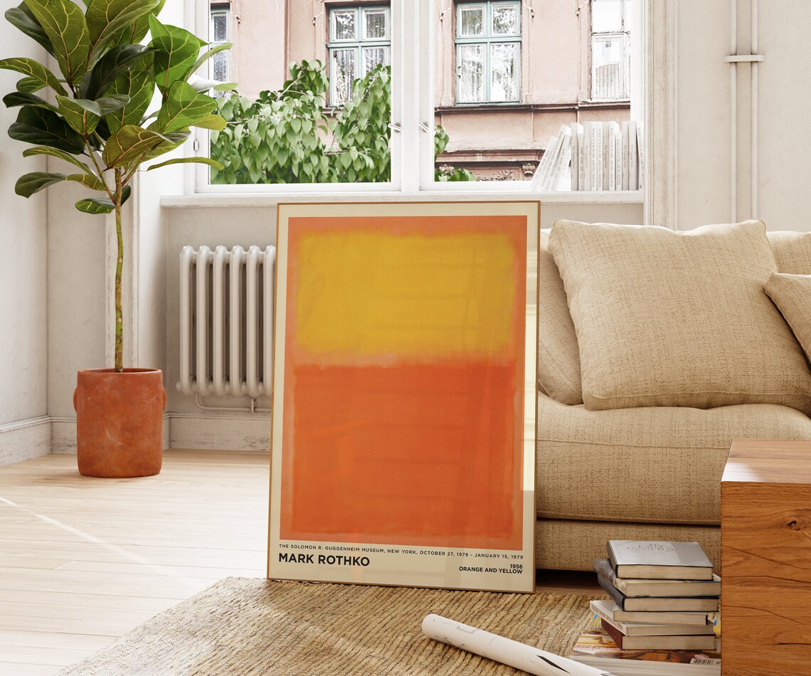 Mark Rothko Orange and Yellow 1956 Abstract Color Block Art Print - Image 3