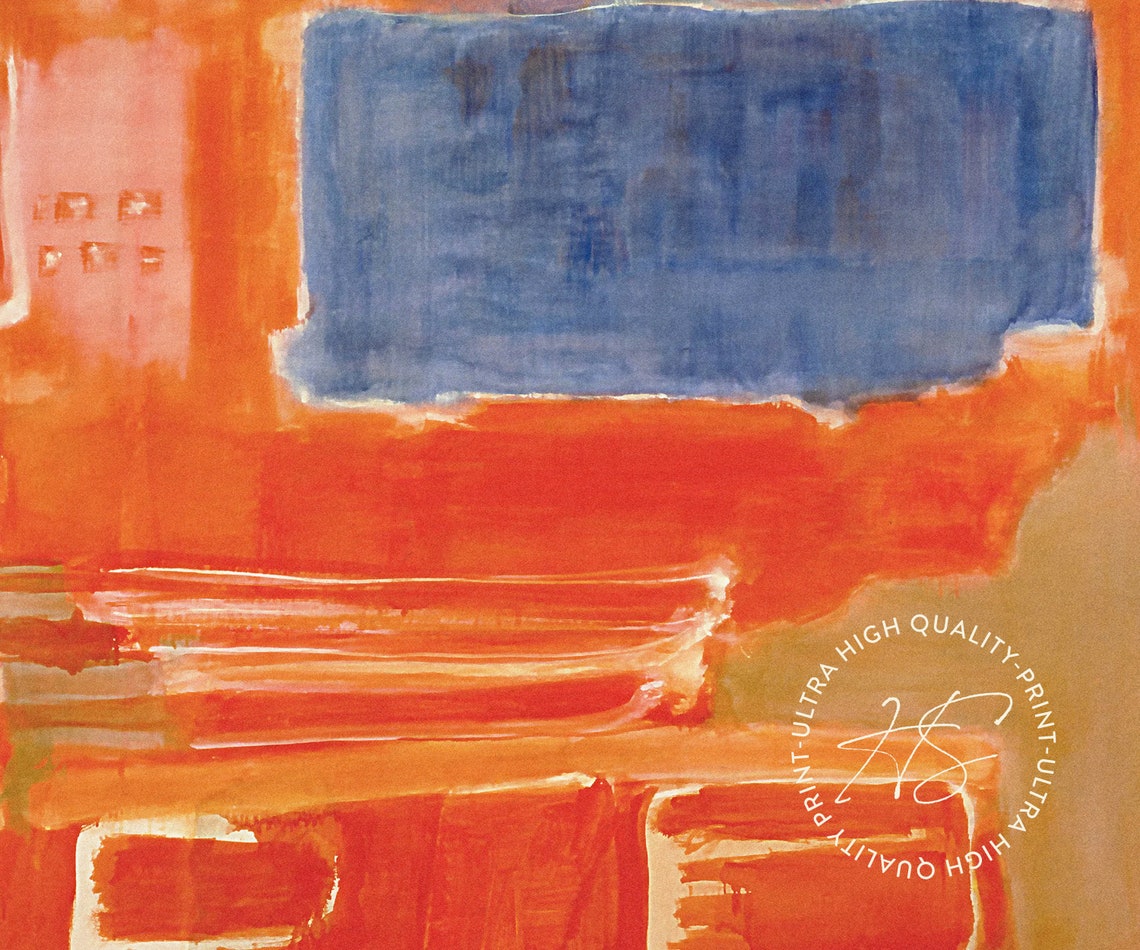 Mark Rothko Orange Multiform 1948 Abstract Blue Orange Art Print - Image 4