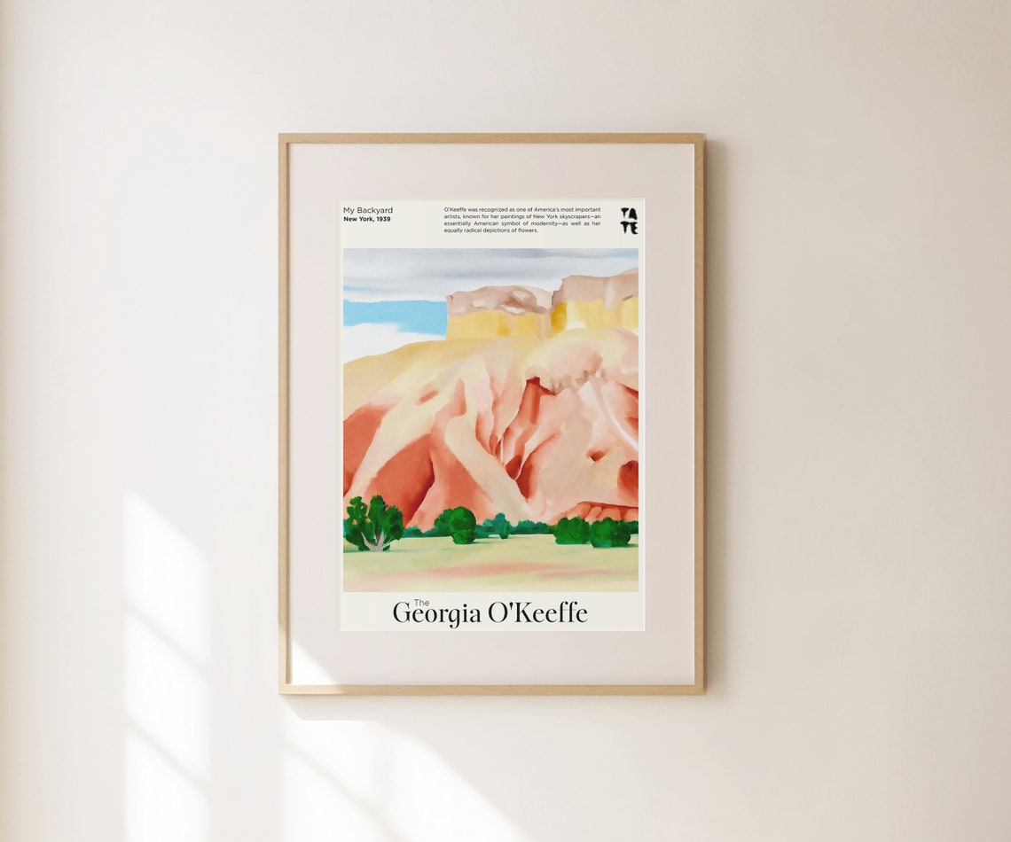 Georgia O'Keeffe My Backyard Desert Cliffs Exhibition Wall Art Poster - Image 2