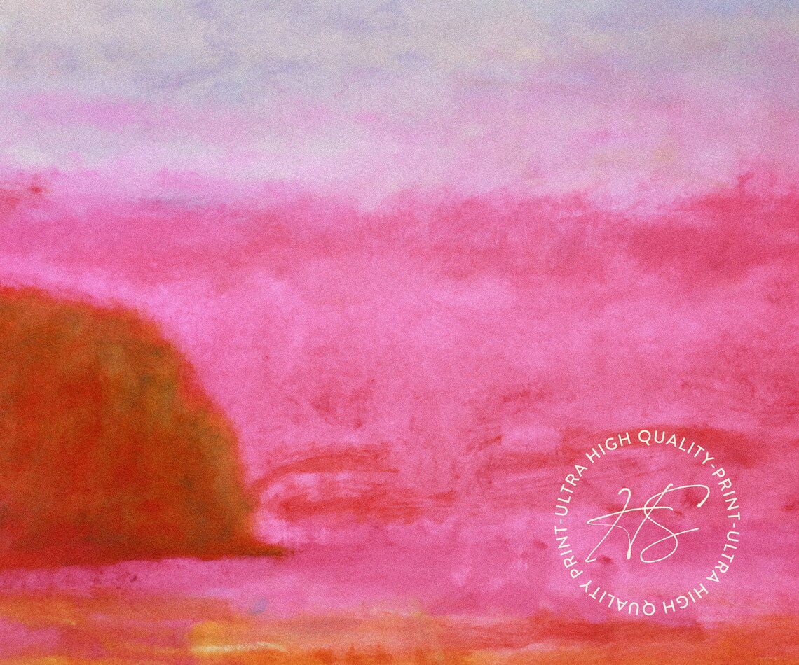 Wolf Kahn Overdose of Magenta Pink Abstract Landscape Exhibition Poster - Image 5
