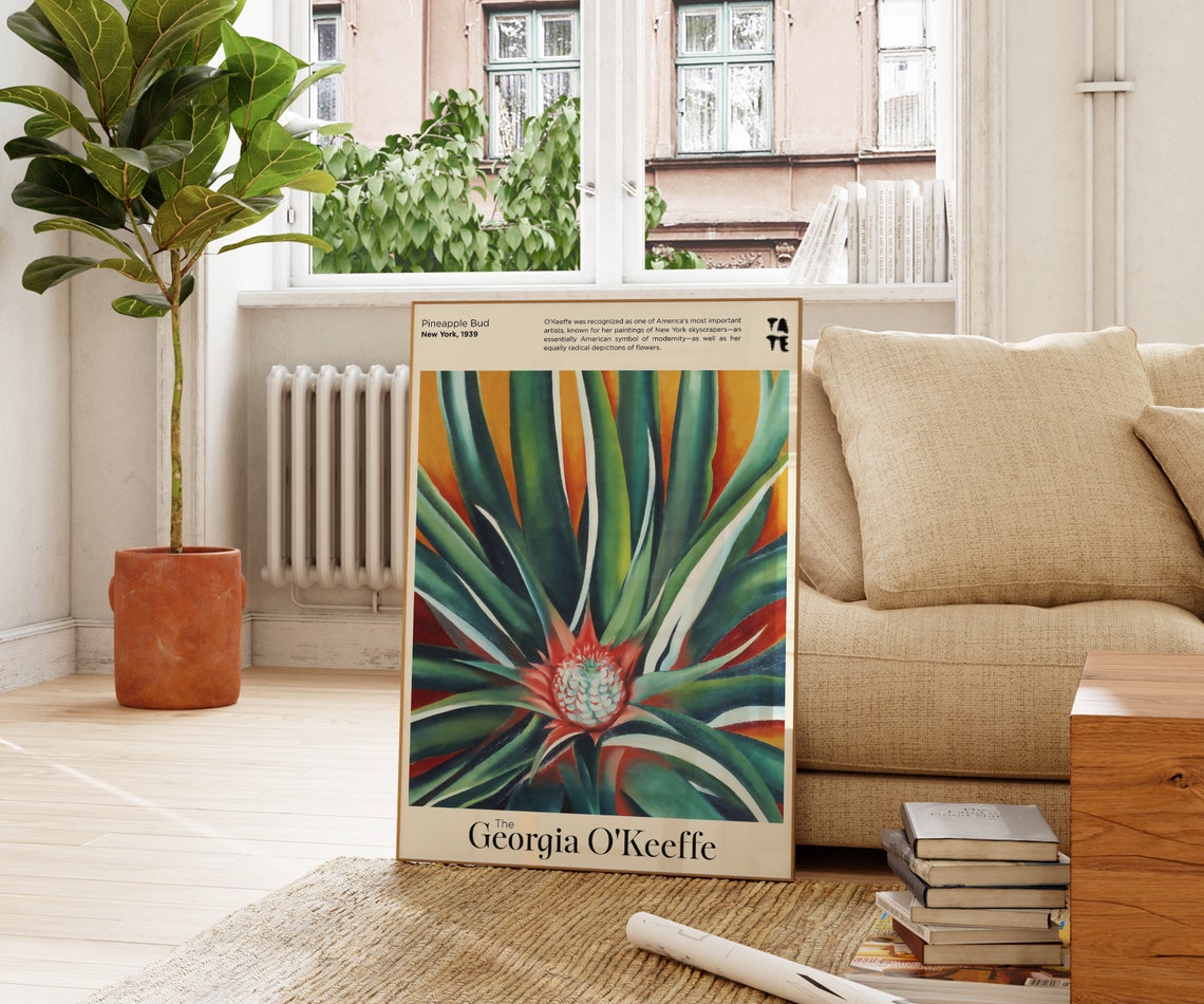 Georgia O'Keeffe Pineapple Bud Tate Tropical Botanical Art Poster - Image 3