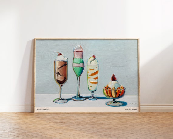 Wayne Thiebaud Print Confections Print Cake Poster Kitchen Wall Art Kitchen Print Dessert Art Print Modern Art Gallery Wall Art