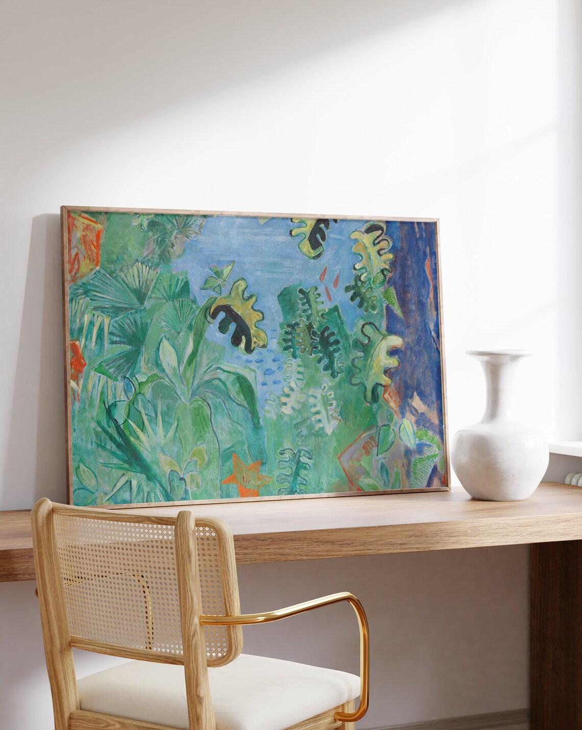 Tropical Jungle Foliage Green Leaves Exotic Botanical Wall Art Poster - Image 3