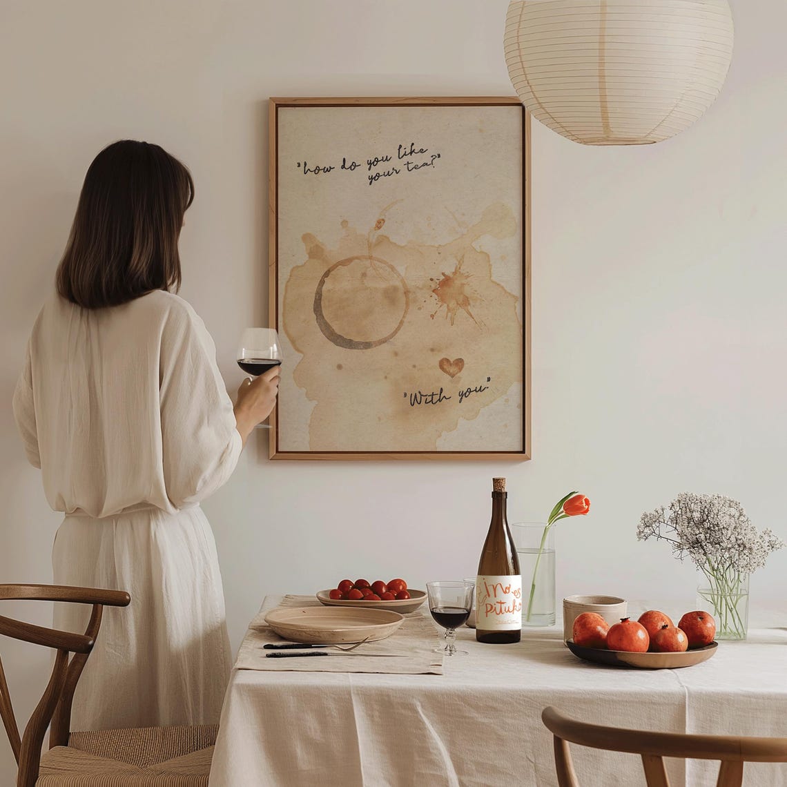 How Do You Like Your Tea With You Romantic Watercolor Tea Stain Print - Image 2