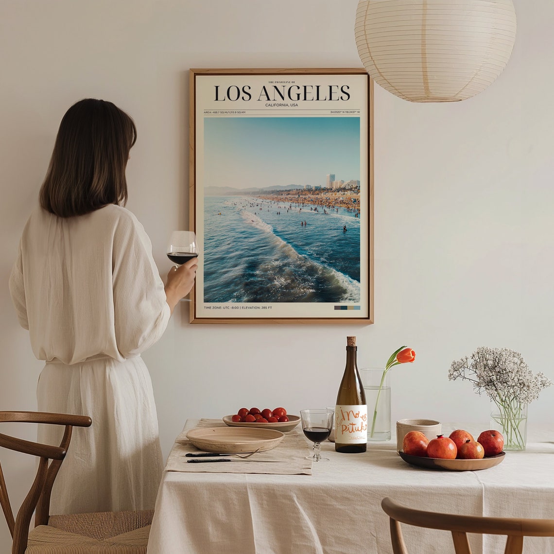 Travel Poster Los Angeles Poster Los Angeles Beach Wall Art For Living Room Vintage Posters In Los Angeles Print Modern Office Wall Art - Image 3