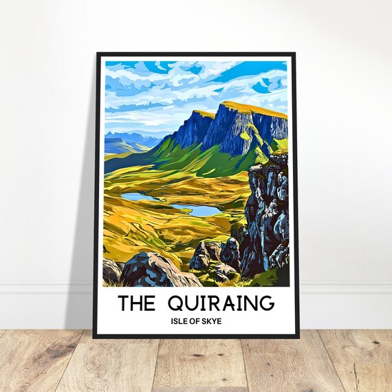Quiraing Travel Print Poster Scottish Art Scotland Lover Gift Wall Hanging The Illustration Home Office Room Desk Decor
