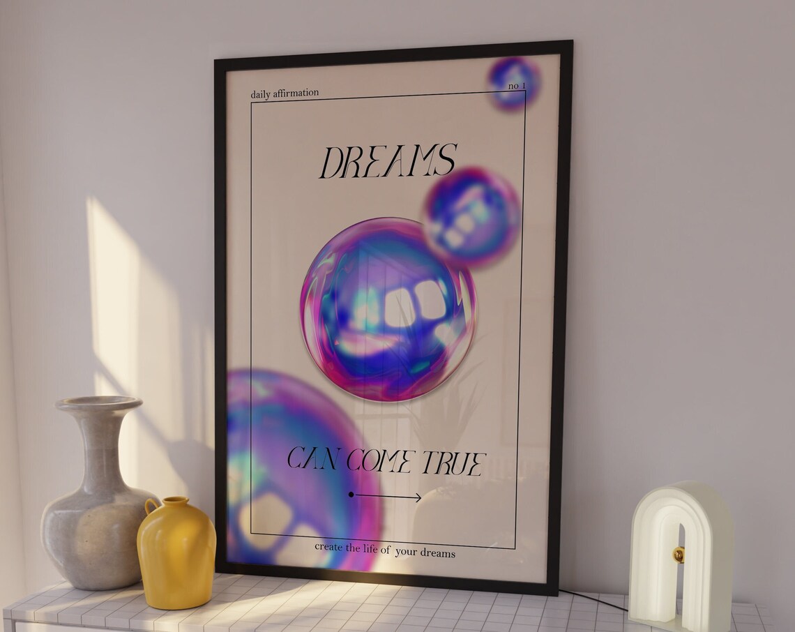 Aura Poster3D Holographic Print, Divine Feminine Art