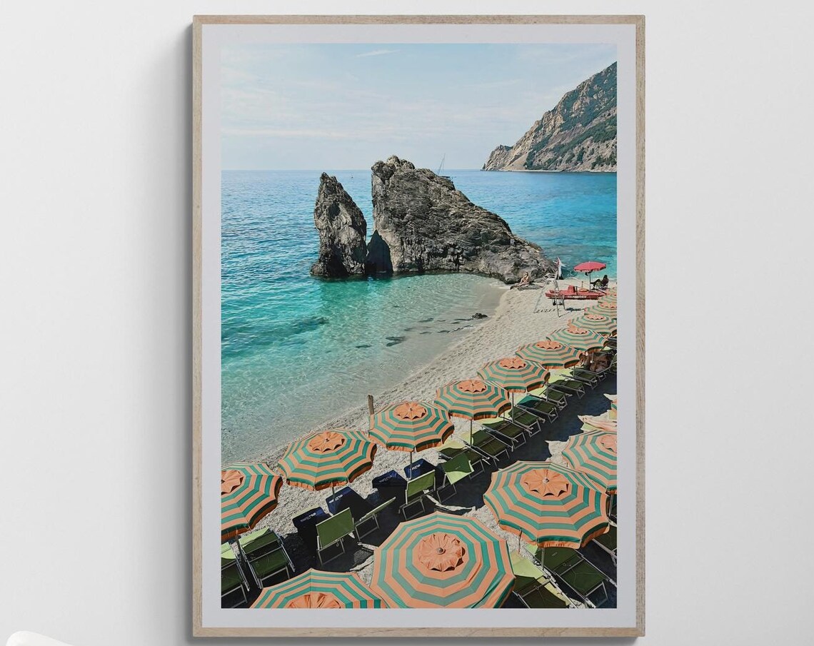 Cinque Terre Beach Print, Coastal Wall Art