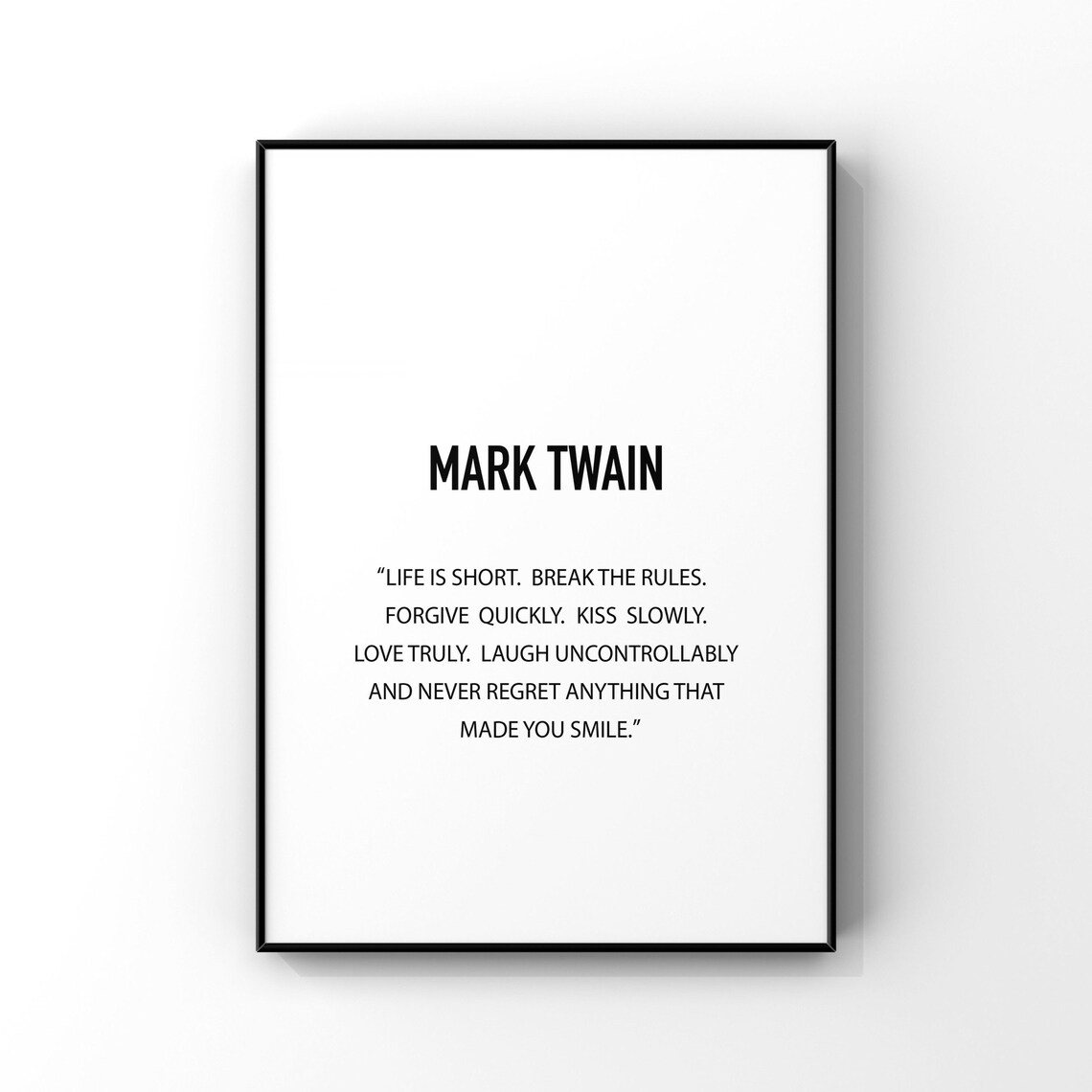 Mark Twain Quote Print, Inspirational Wall Art
