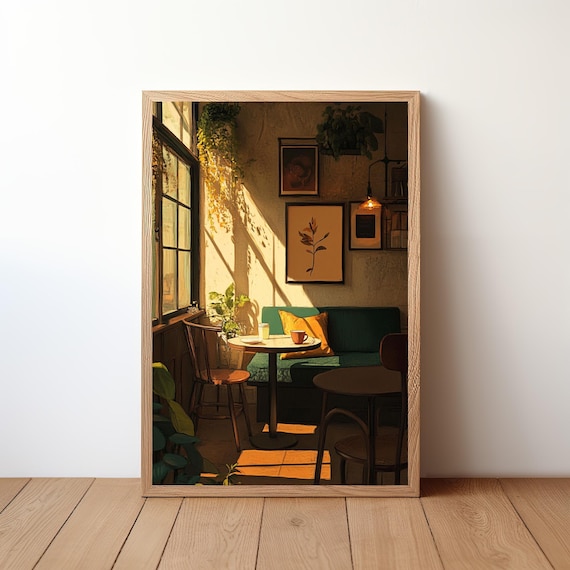 Cozy Cafe Coffee Lover Gift Shop Wall Art