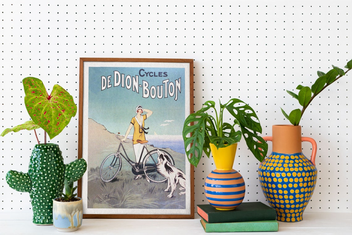 Cycles De Dion Bouton Vintage French Bicycle Advertising Poster - Image 2