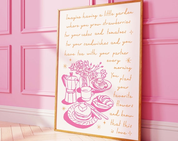 Handdrawn Quote Print Art Cute Illustrations Art Trendy Affirmation Wall Art Positivity Art