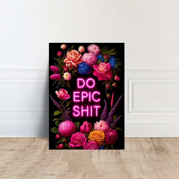 Motivational Lettering Text Decor Modern Abstract Reproduction Canvas Wall Art Print