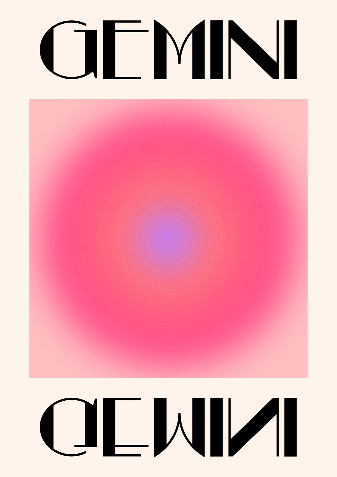 Gemini Zodiac Art Print, Preppy Horoscope Gift - Image 2