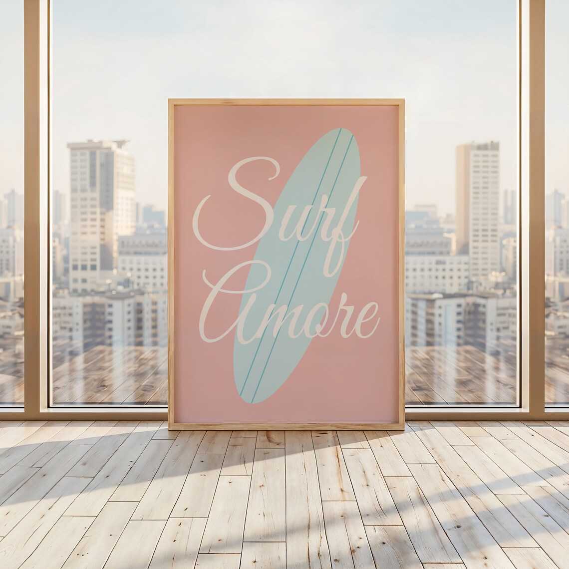 Surf Amore Blue And Pink Print