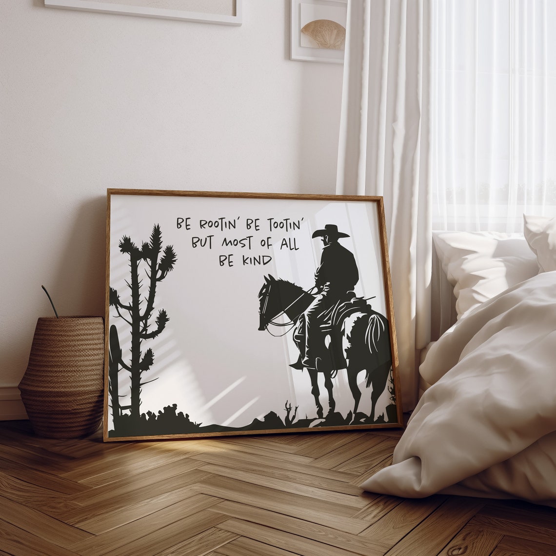 Be Rooting Be Tooting But Most Of All Be Kind Black And White Print - Image 2