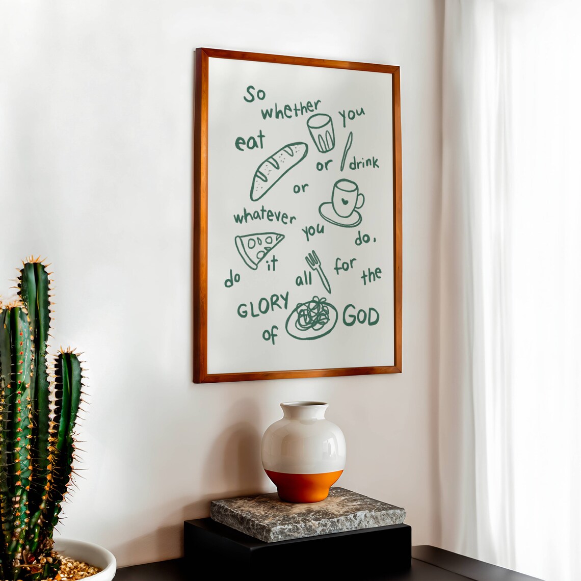 Glory Of God Retro Christian Bible Verse Art Print - Image 2