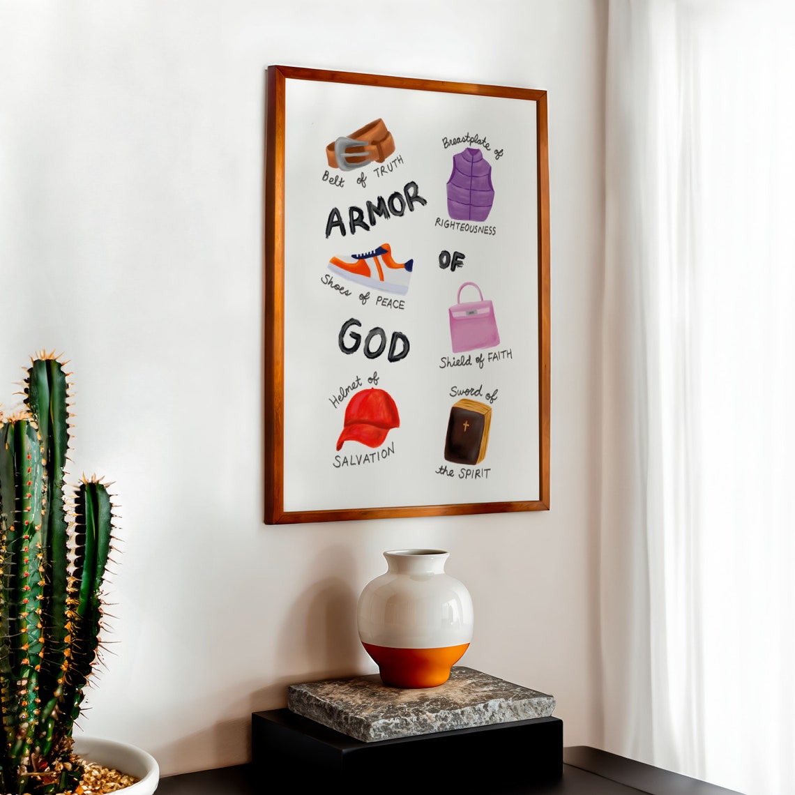 Armor Of God Ephesians 6 Illustrated Kids Modern Faith Poster - Image 2