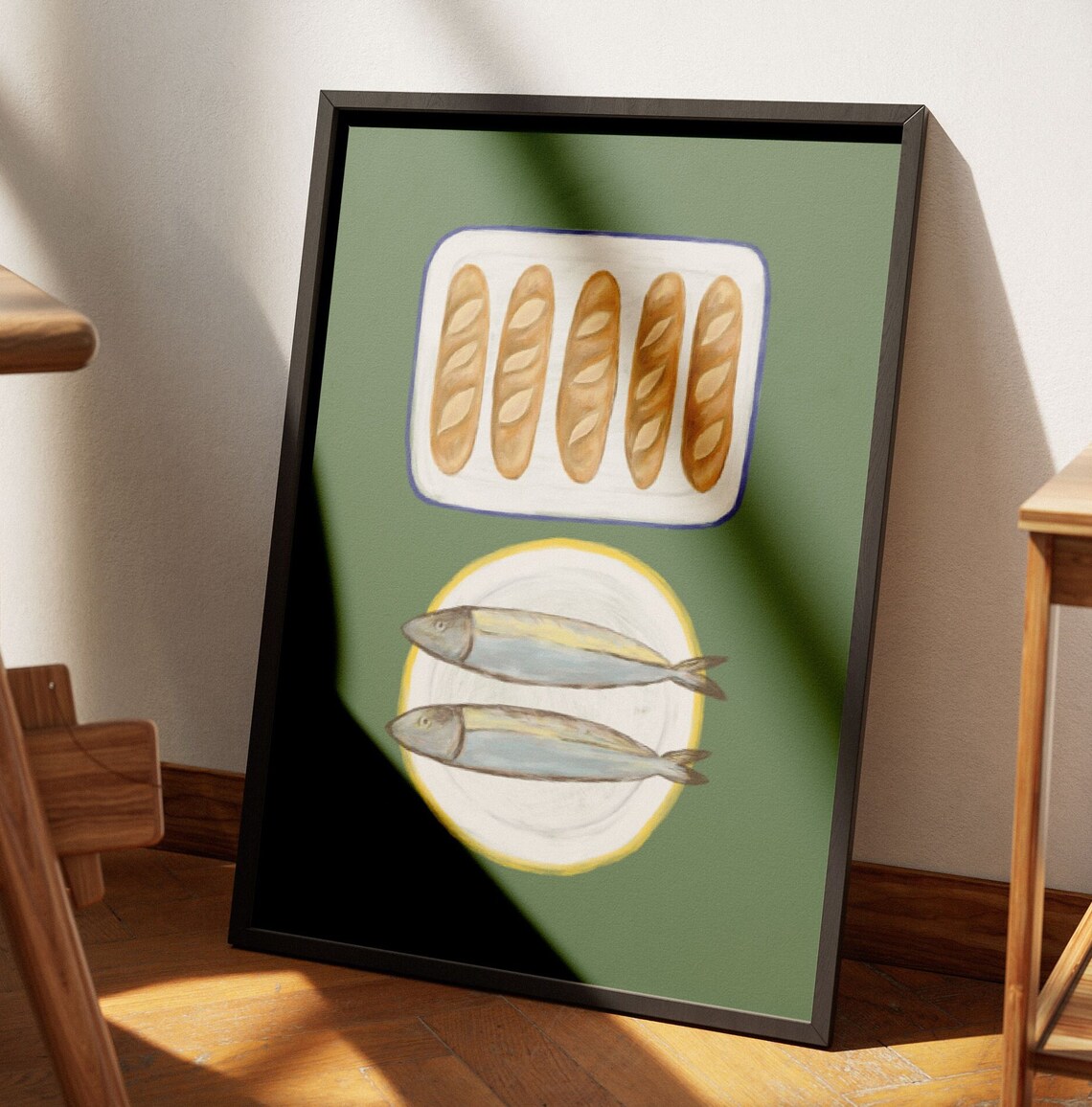 Jesus Feeds 5,000 Bible Verse Art Print, Modern Christian - Image 2