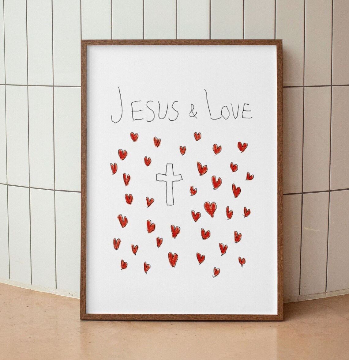 Jesus Love Aesthetic Christian Art Print - Image 3