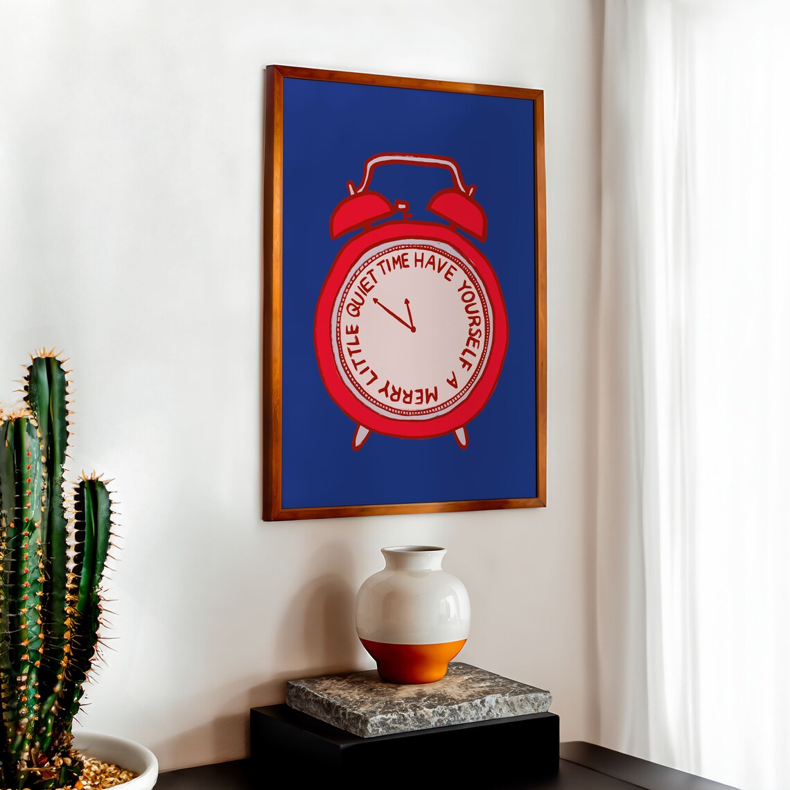 Merry Little Quiet Time Christian Clock Art Print - Image 2