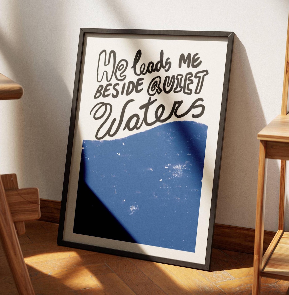Psalm 232 Quiet Waters Christian Scripture Art Print