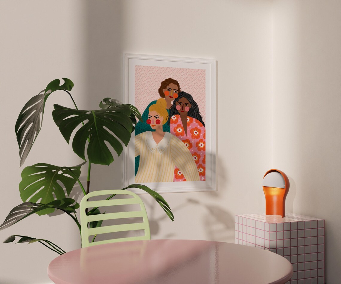 Girl Friends Female Empowerment Art Print - Image 4