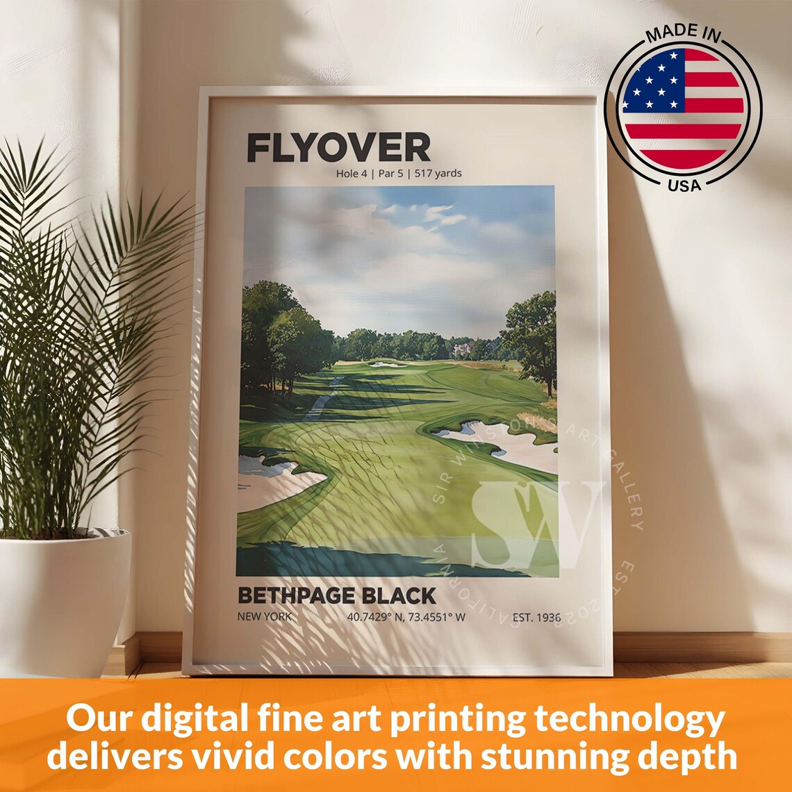 Bethpage Golf Club, Golfing Course Poster - Image 2