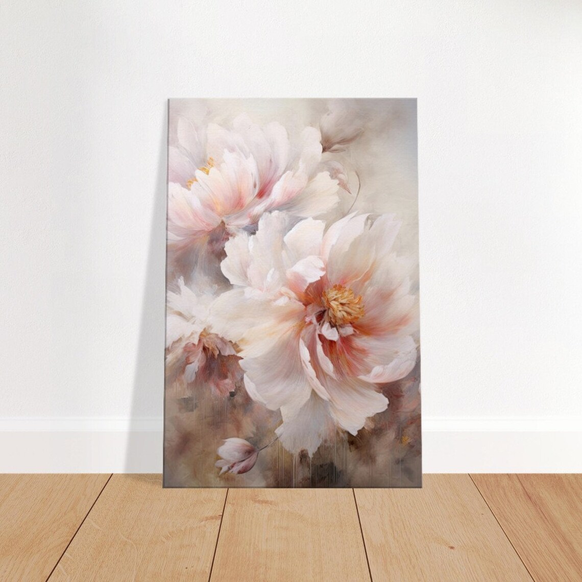 Peony Pastel Flowers, Vintage Floral Decor