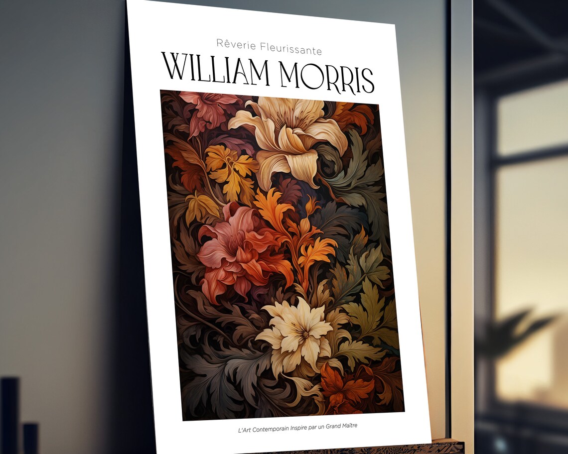 William Morris Flower Botanical Poster, Floral Art Print - Image 2