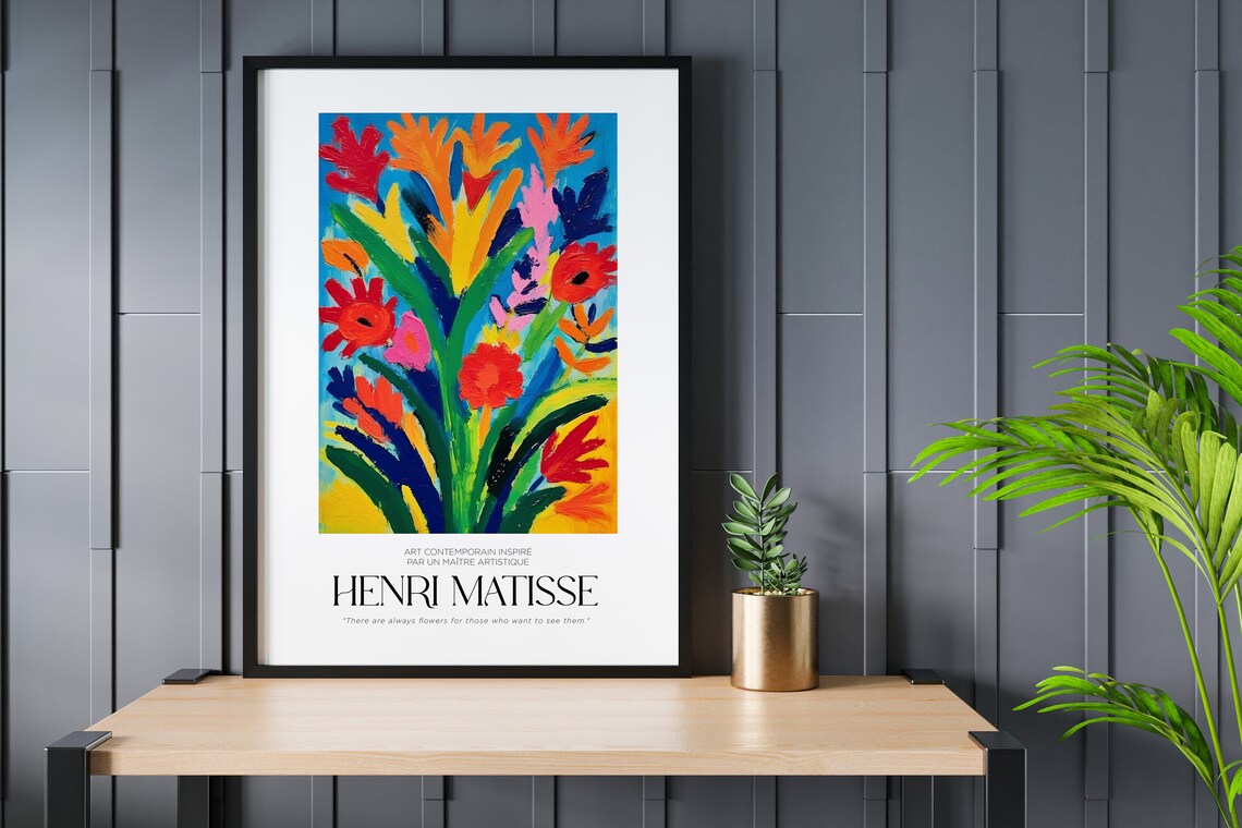 Matisse Tulips, Artist Inspired Exhibition Poster